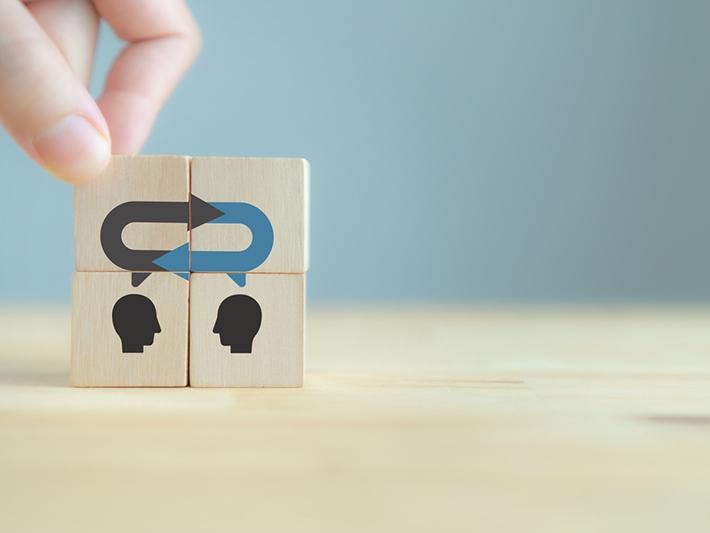 Blocks showing two-way communication