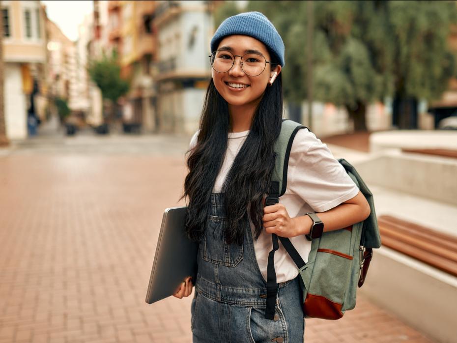 A student on a study abroad placement