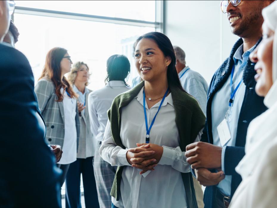 A group of students chatting
