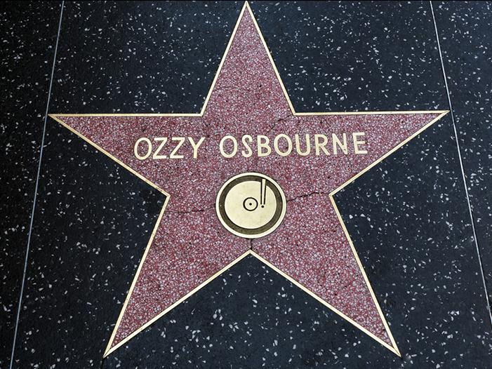 Ozzy Osbourne star on Hollywood Walk of Fame