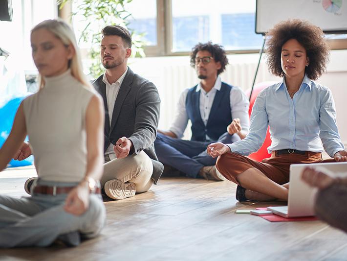 Group meditation session