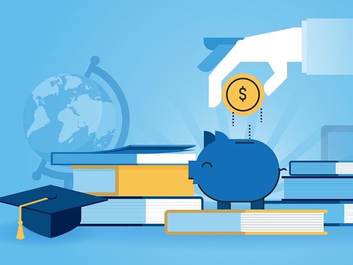 Illustration of research funding concept