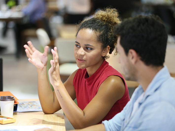 Students in discussion