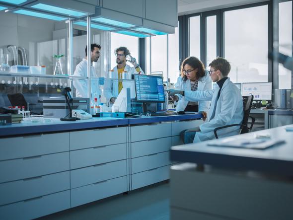 Students at work in a lab