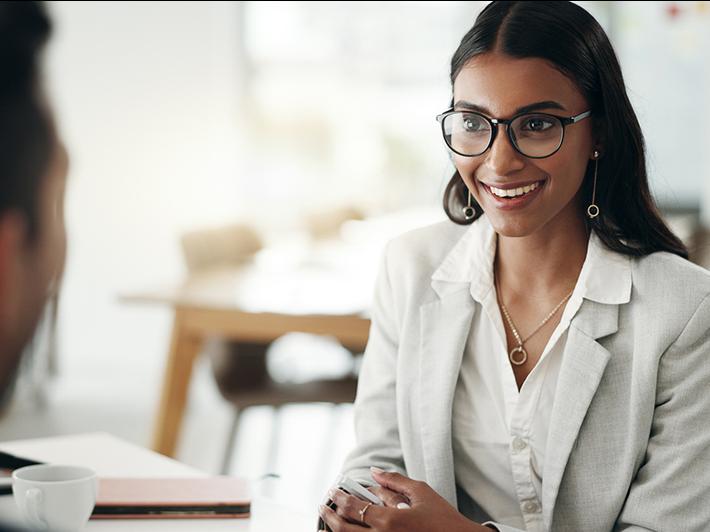 Young female manager in a meeting