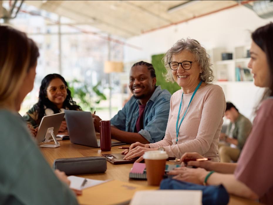 Teachers designing a course together at a table