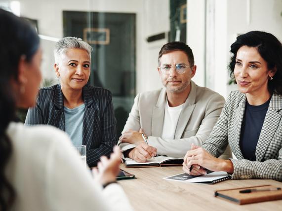 Business people engaged in a meeting