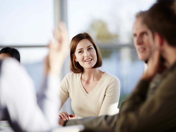 Woman in a meeting
