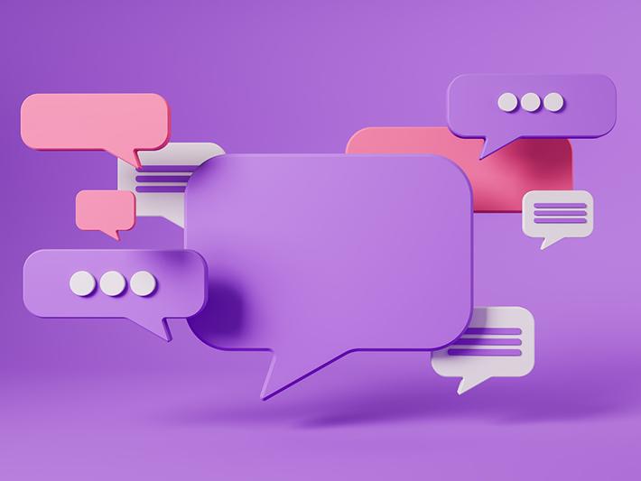 Different size speech bubbles