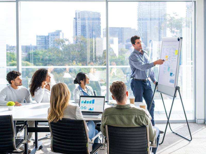 Collaborative team meeting