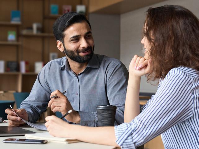 A mentor helps a student