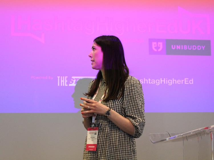 Vicky Green speaks at SMRS' session at Hashtag Higher Ed