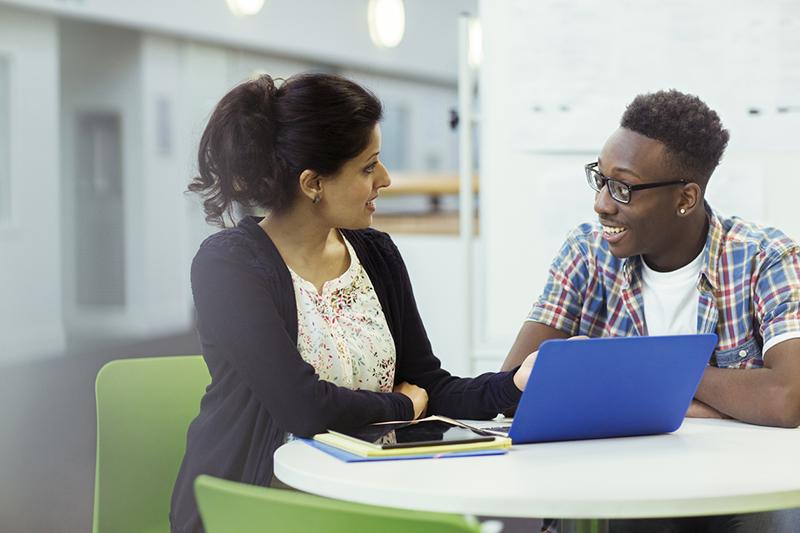 Student in counselling session