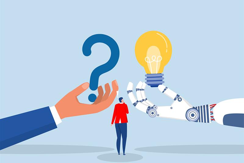 Deciding between AI and human intelligence