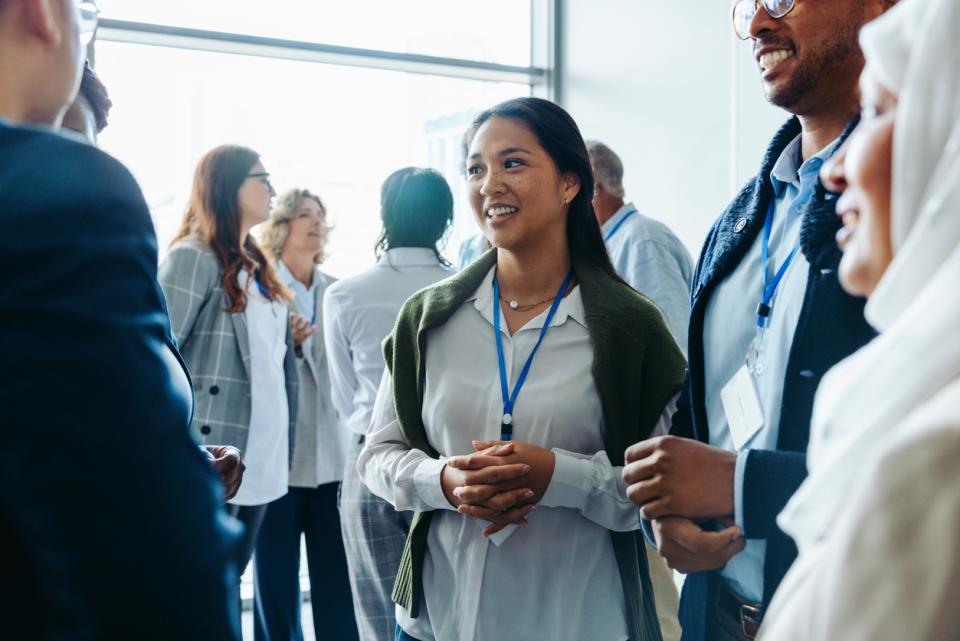 A group of students chatting