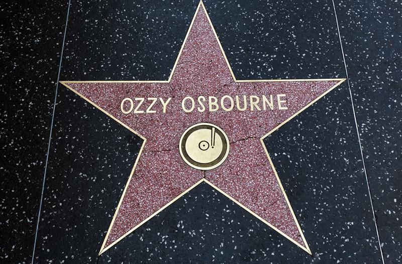 Ozzy Osbourne star on Hollywood Walk of Fame