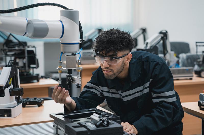 Male mechanical engineering student