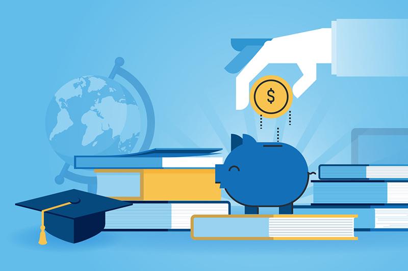 Illustration of research funding concept