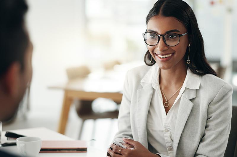 Young female manager in a meeting
