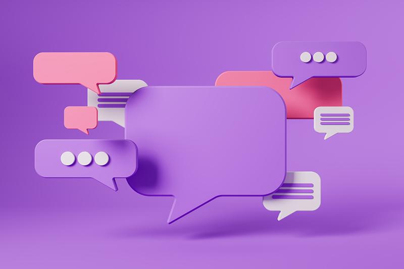 Different size speech bubbles