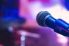 Close up of a microphone