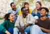 Multiracial group of young people