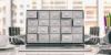 A laptop screen with many different storage drawers opening