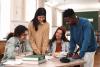 Multiracial group of young people