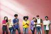 Diverse group of students on social media