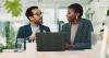 Two colleagues negotiating
