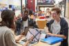 Students chatting in class