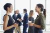 Businesswomen in conversation