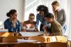 Students working together in a classroom