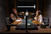 A researcher being interviewed for a podcast