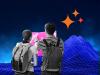 Two students using a map to navigate a digital world