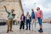Students exploring the historic district of Bogota, Columbia